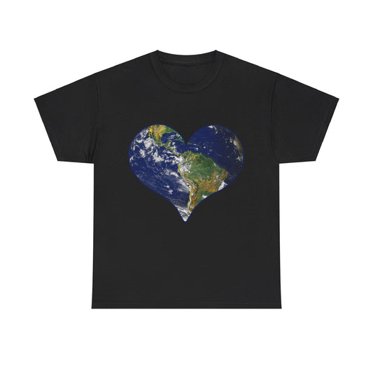 Heart Earth Love Unisex Graphic T-Shirt, Sizes S-5XL