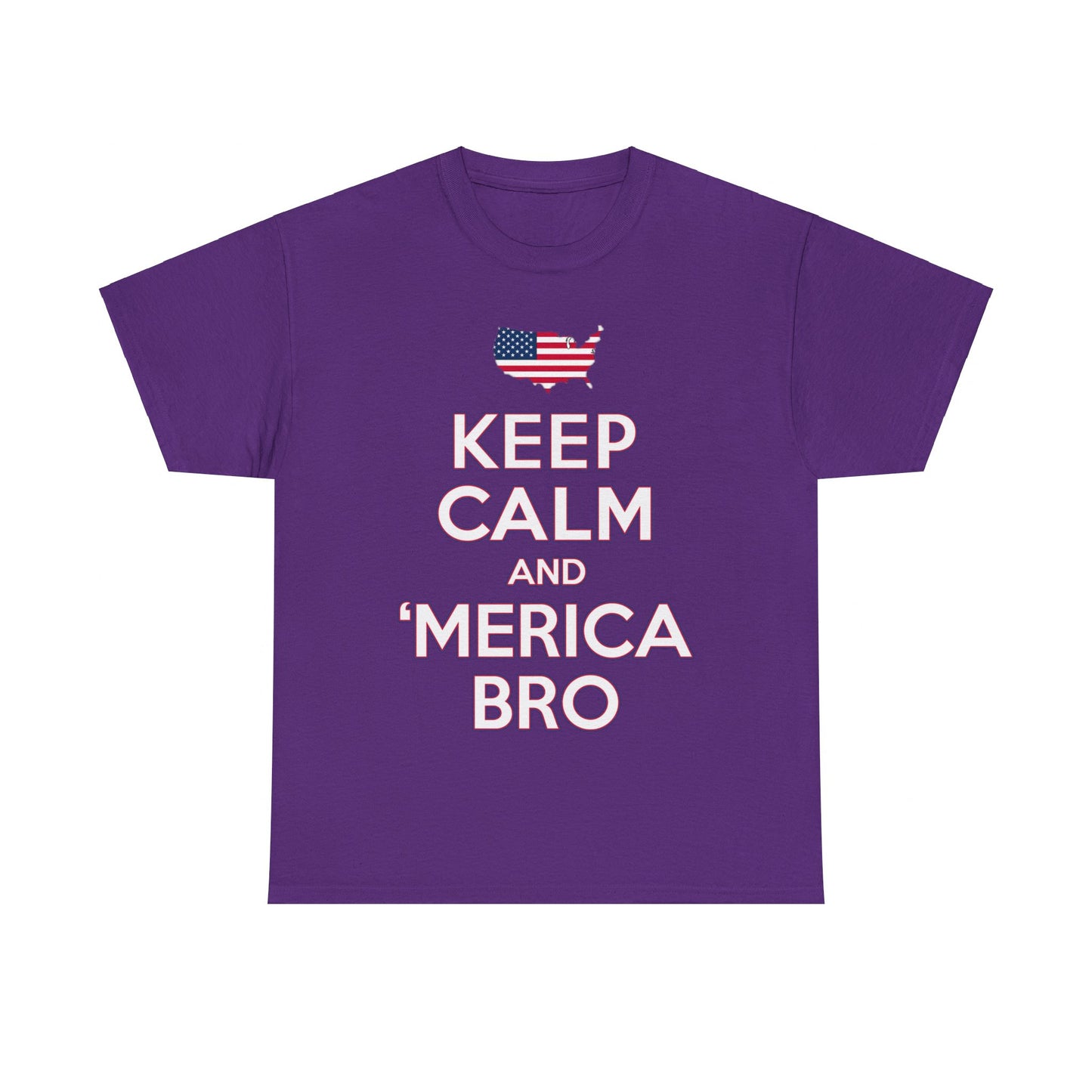 Keep Calm and 'Merica Bro 4th of July Patriotic Unisex Graphic T-Shirt, Sizes S-5XL