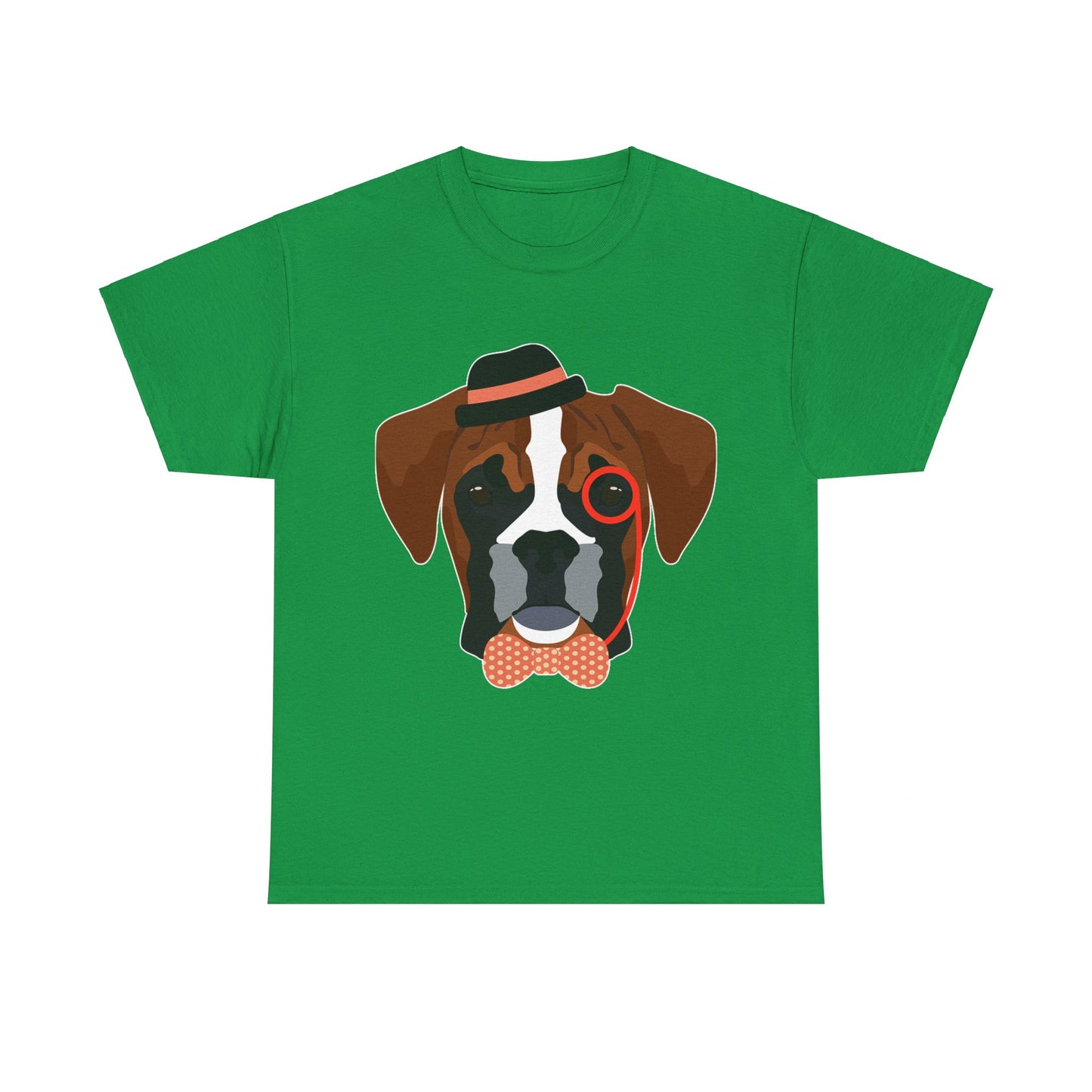 Hipster Boxer Dog Unisex Graphic T-Shirt, Sizes S-5XL