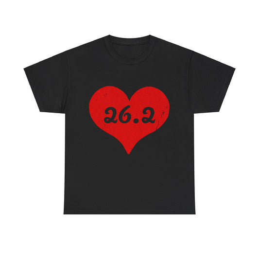 I Love 26.2 Marathon Unisex Graphic T-Shirt, Sizes S-5XL