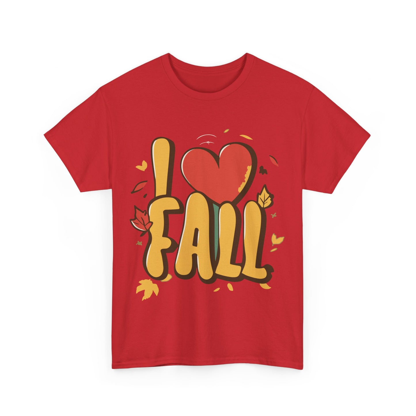 I Love Fall Autumn Leaves Unisex Graphic T-Shirt, Sizes S-5XL