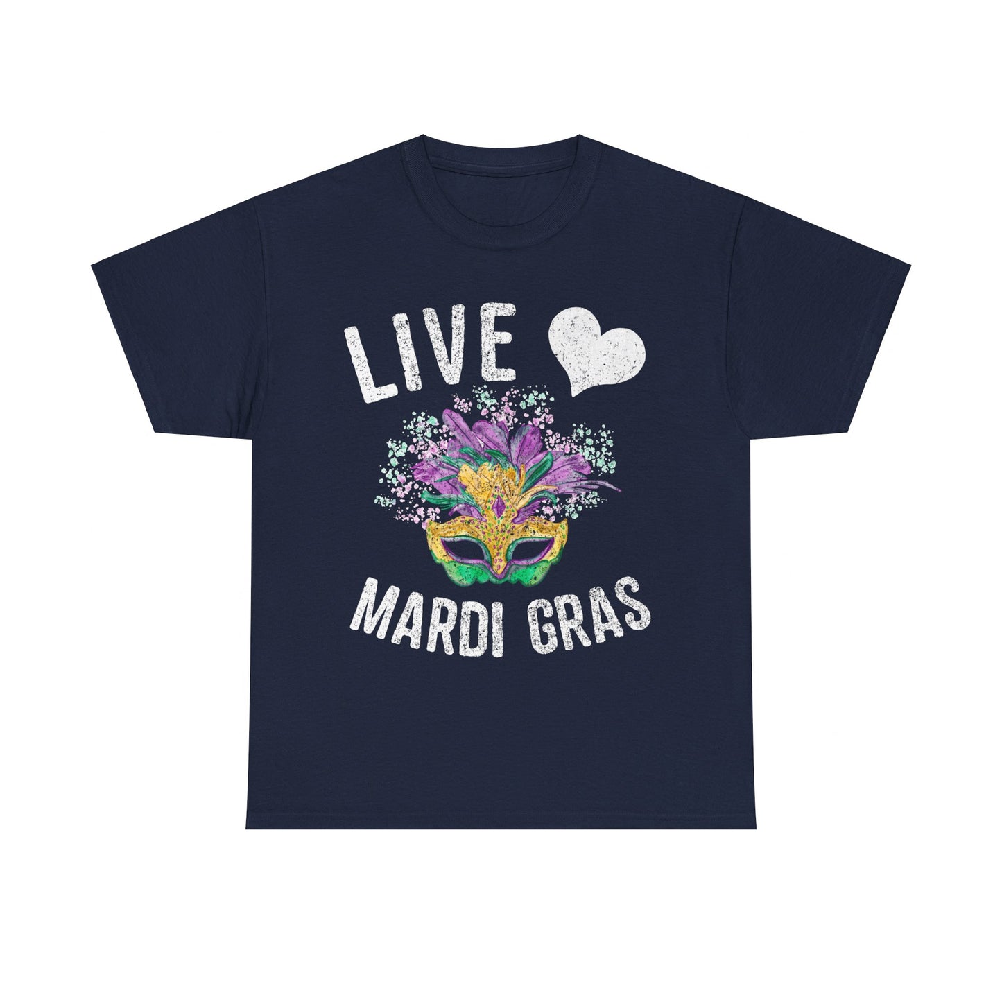 Live Love Mardi Gras Unisex Graphic T-Shirt, Sizes S-5XL