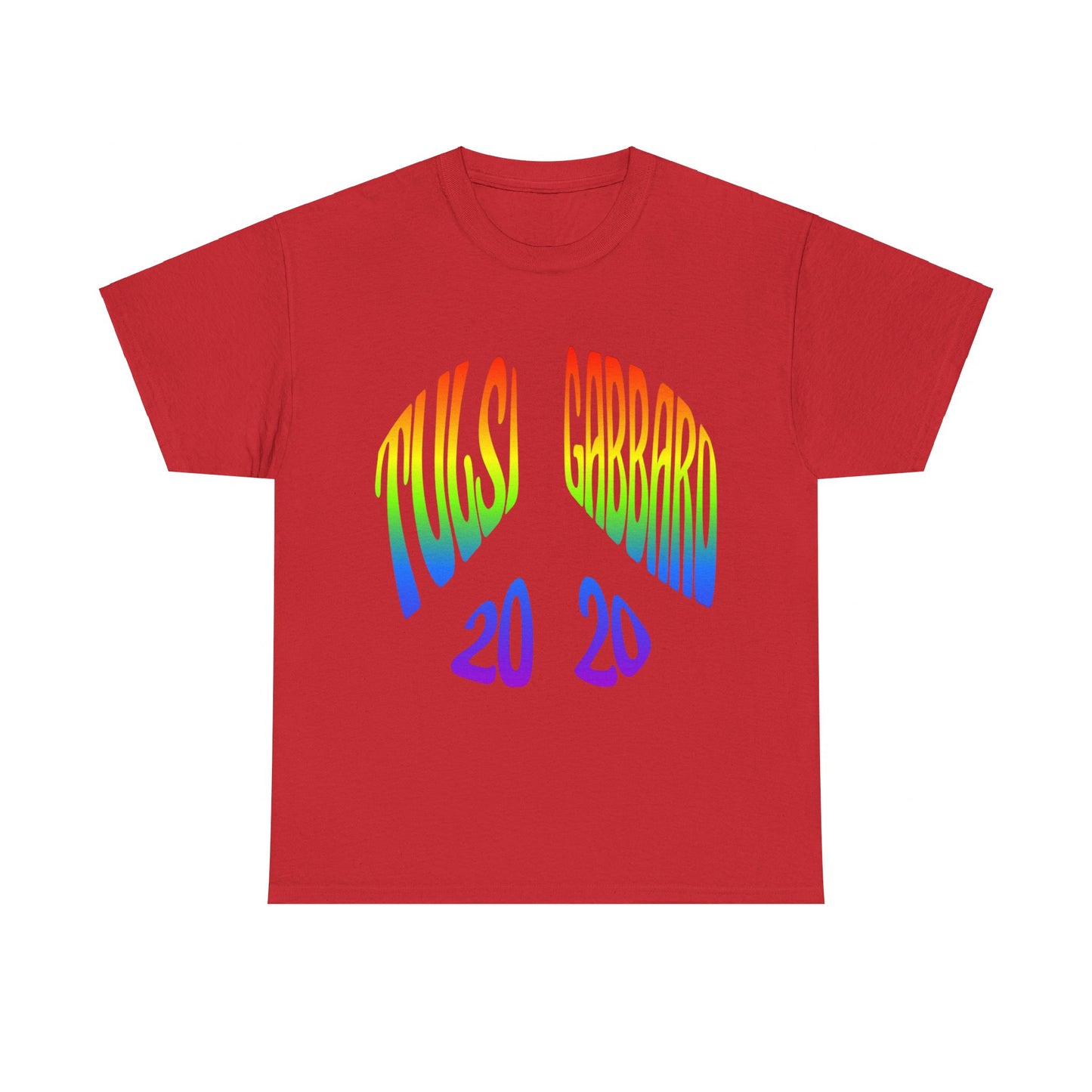 Tulsi Gabbard Peace in 2020 Rainbow Unisex Graphic T-Shirt, Sizes S-5XL