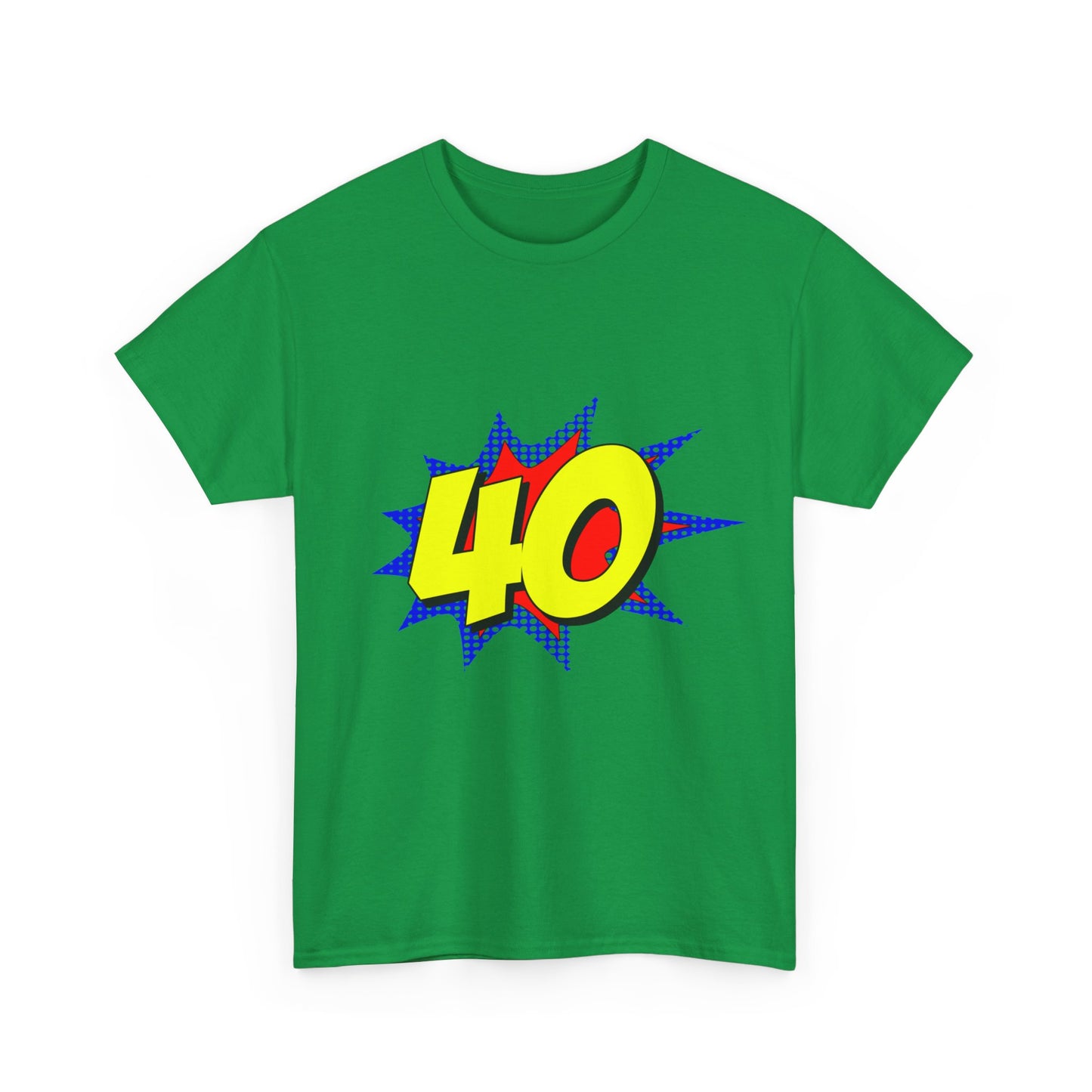 Superhero 40 Years Old Birthday Unisex Graphic T-Shirt, Sizes S-5XL