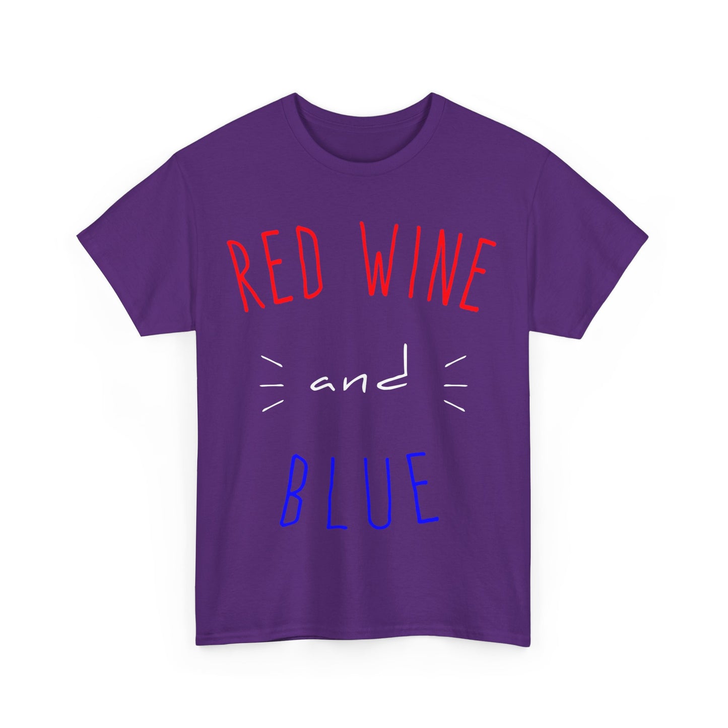 Red Wine And Blue Unisex Graphic T-Shirt, Sizes S-5XL