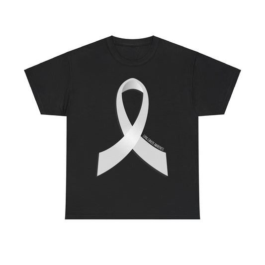 Lung Cancer Awareness Ribbon Unisex Graphic T-Shirt, Sizes S-5XL