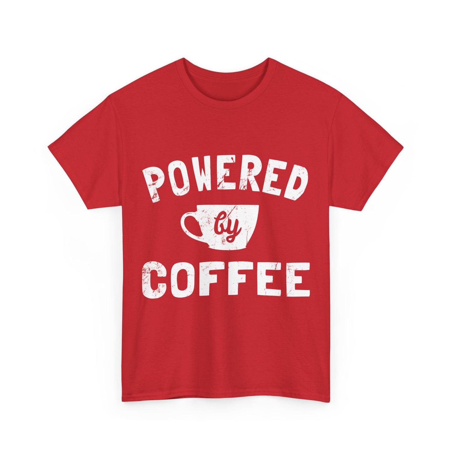 Powered by Coffee Funny Unisex Graphic T-Shirt, Sizes S-5XL