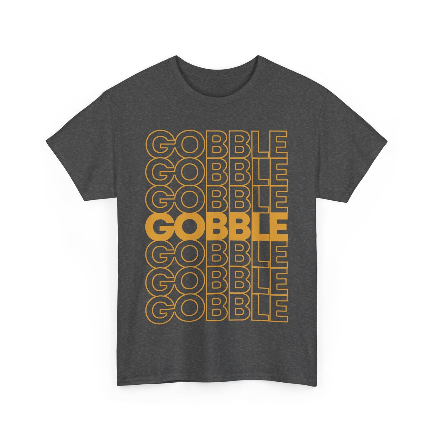 Retro Gobble Gobble Thanksgiving Turkey Unisex Graphic T-Shirt, Sizes S-5XL