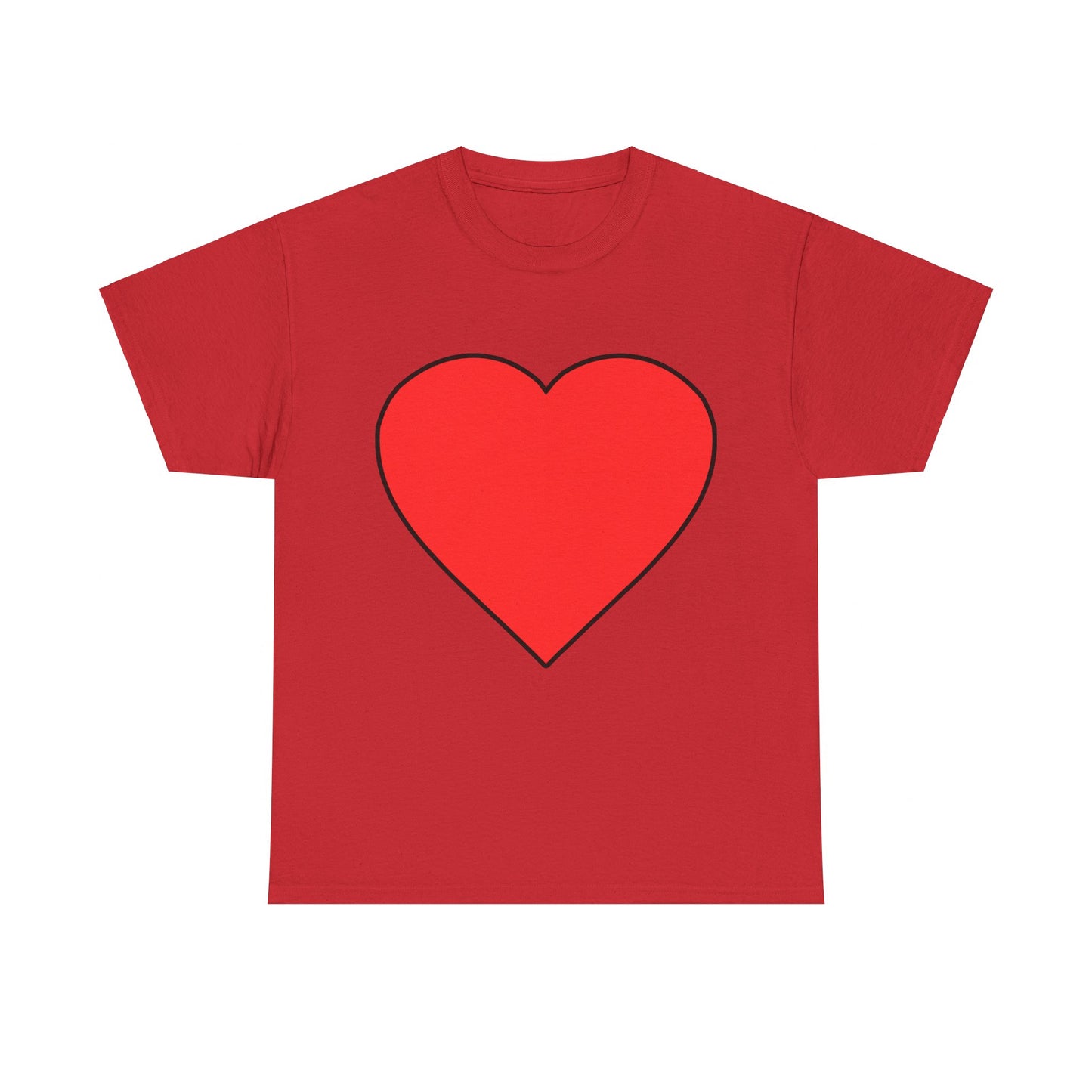 Red Heart Drawing Unisex Graphic T-Shirt, Sizes S-5XL