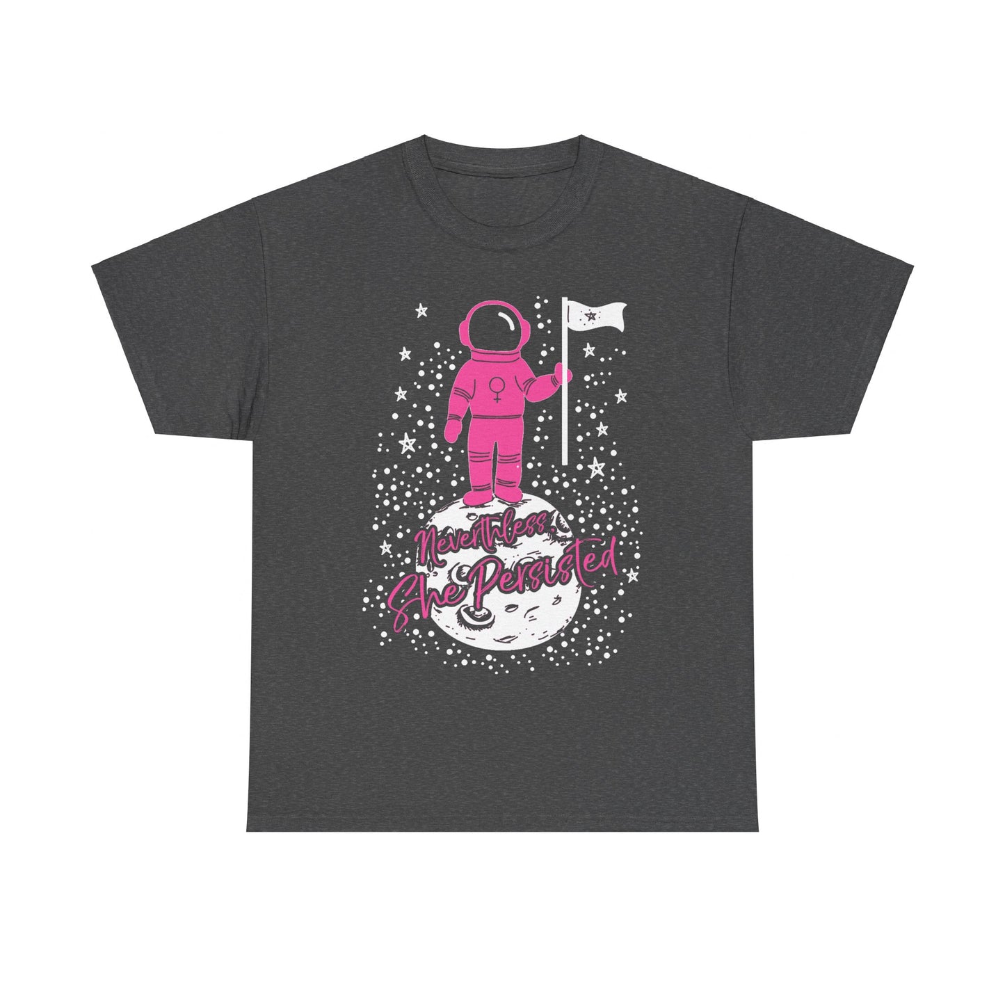 First Female Astronaut on Moon Nevertheless She Persisted Unisex Graphic T-Shirt, Sizes S-5XL