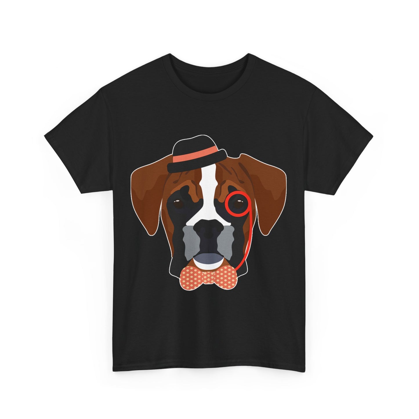 Hipster Boxer Dog Unisex Graphic T-Shirt, Sizes S-5XL