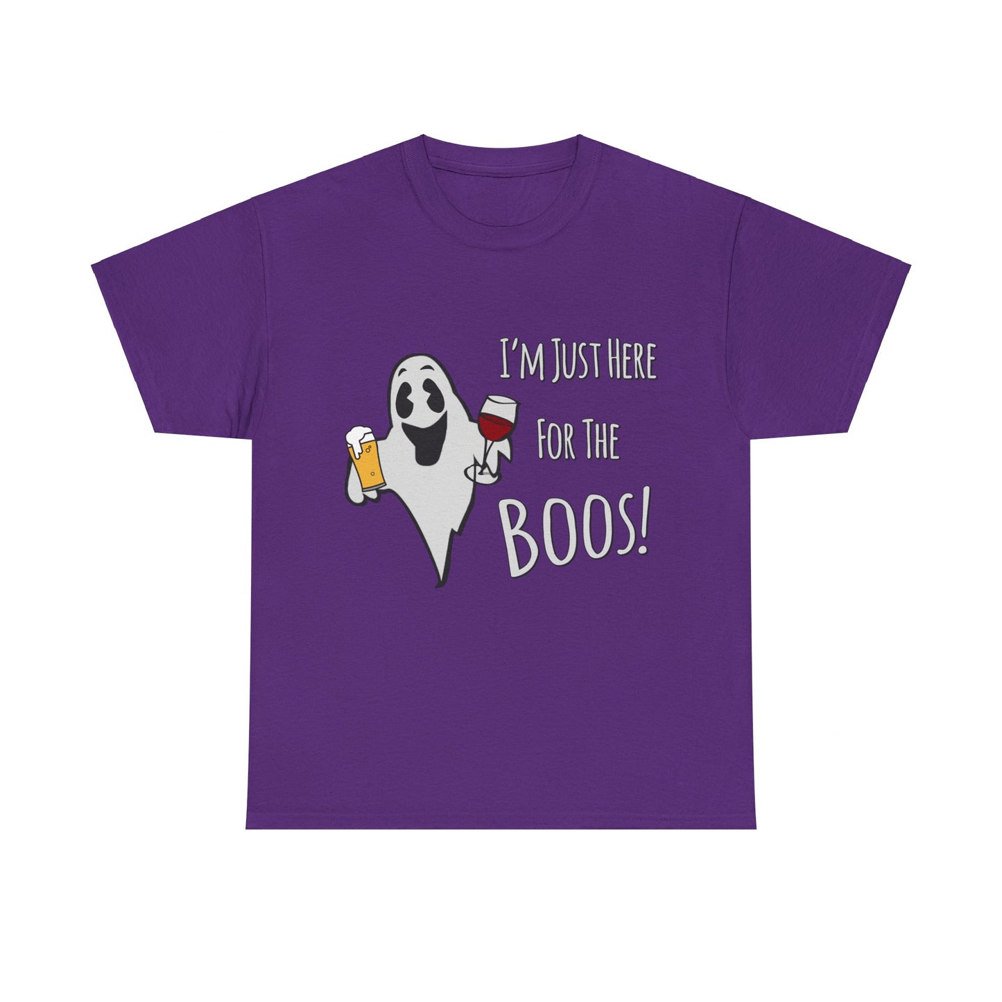 I'm Just Here For the Boos Beer and Wine Unisex Graphic T-Shirt, Sizes S-5XL