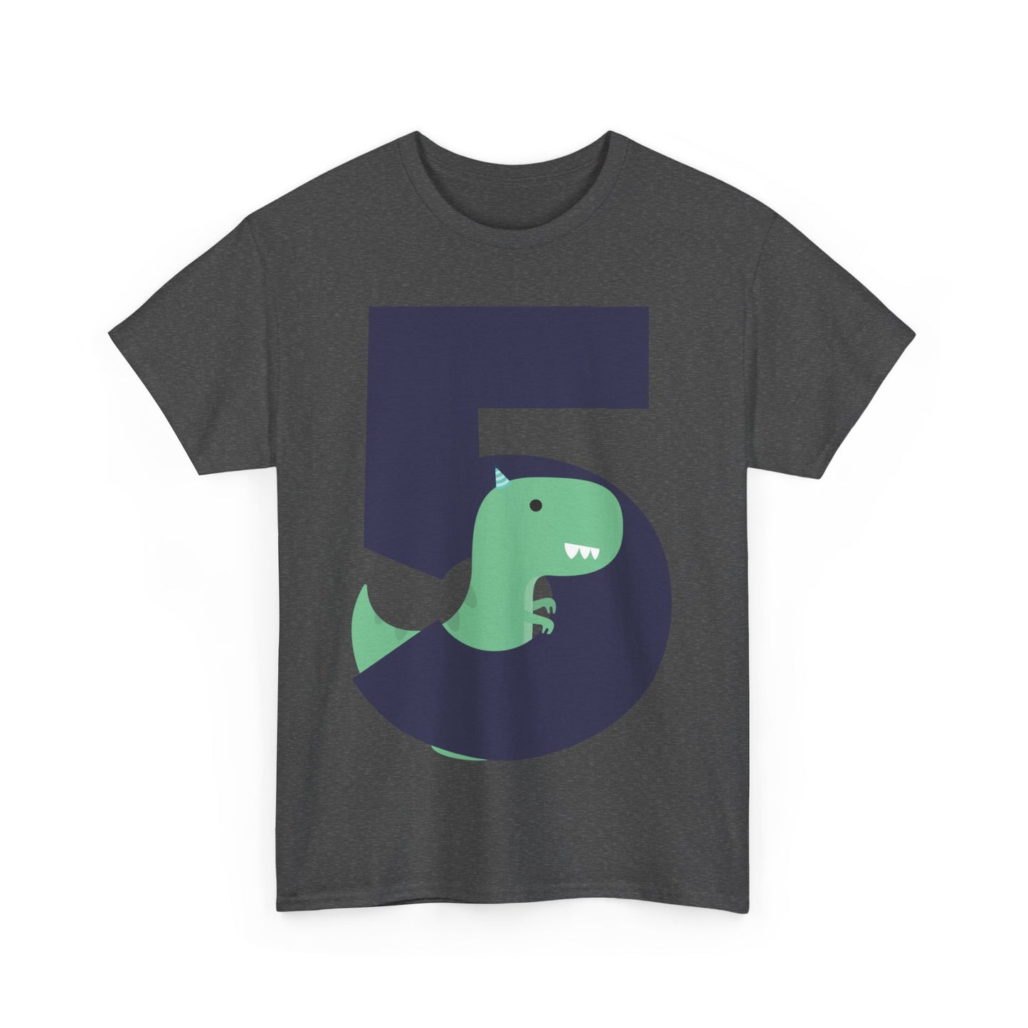 5 Fifth Birthday T-Rex Dinosaur Unisex Graphic T-Shirt, Sizes S-5XL