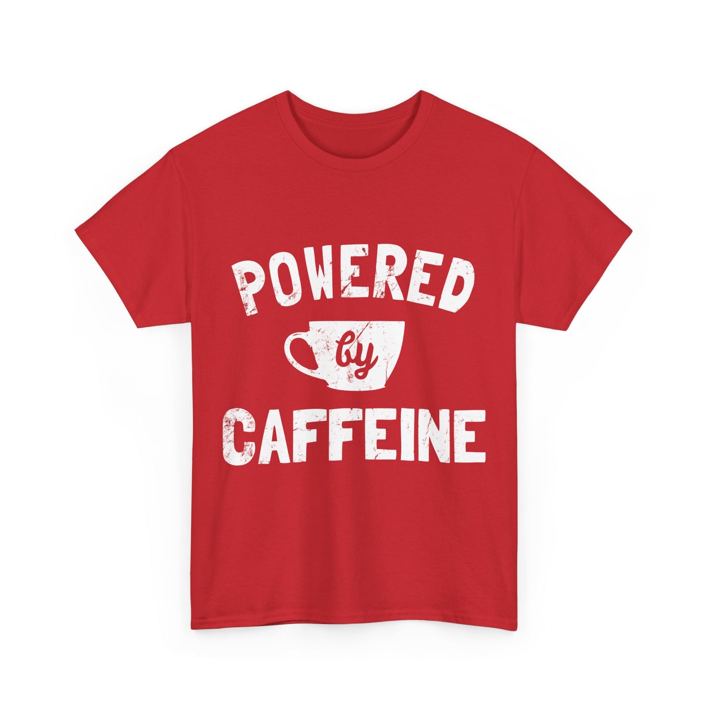 Powered by Caffeine Funny Coffee Unisex Graphic T-Shirt, Sizes S-5XL