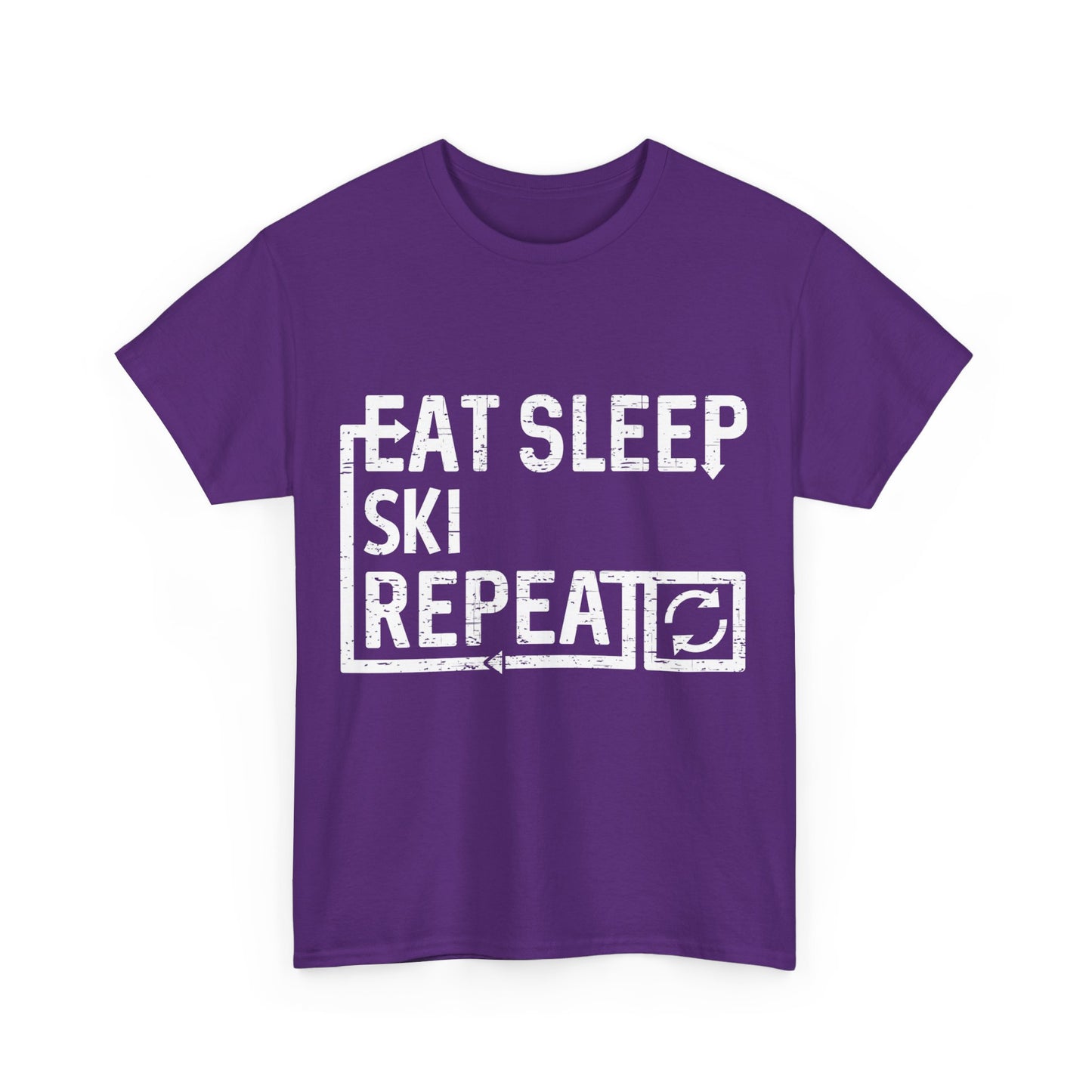 Eat Sleep Ski Unisex Graphic T-Shirt, Sizes S-5XL