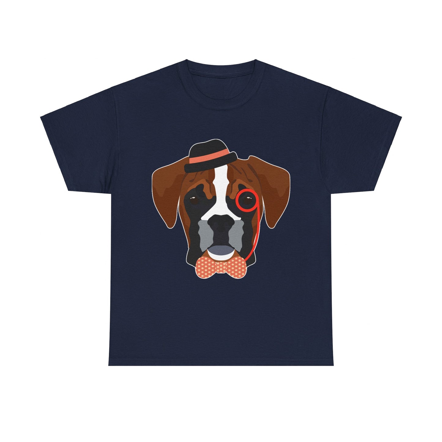 Hipster Boxer Dog Unisex Graphic T-Shirt, Sizes S-5XL