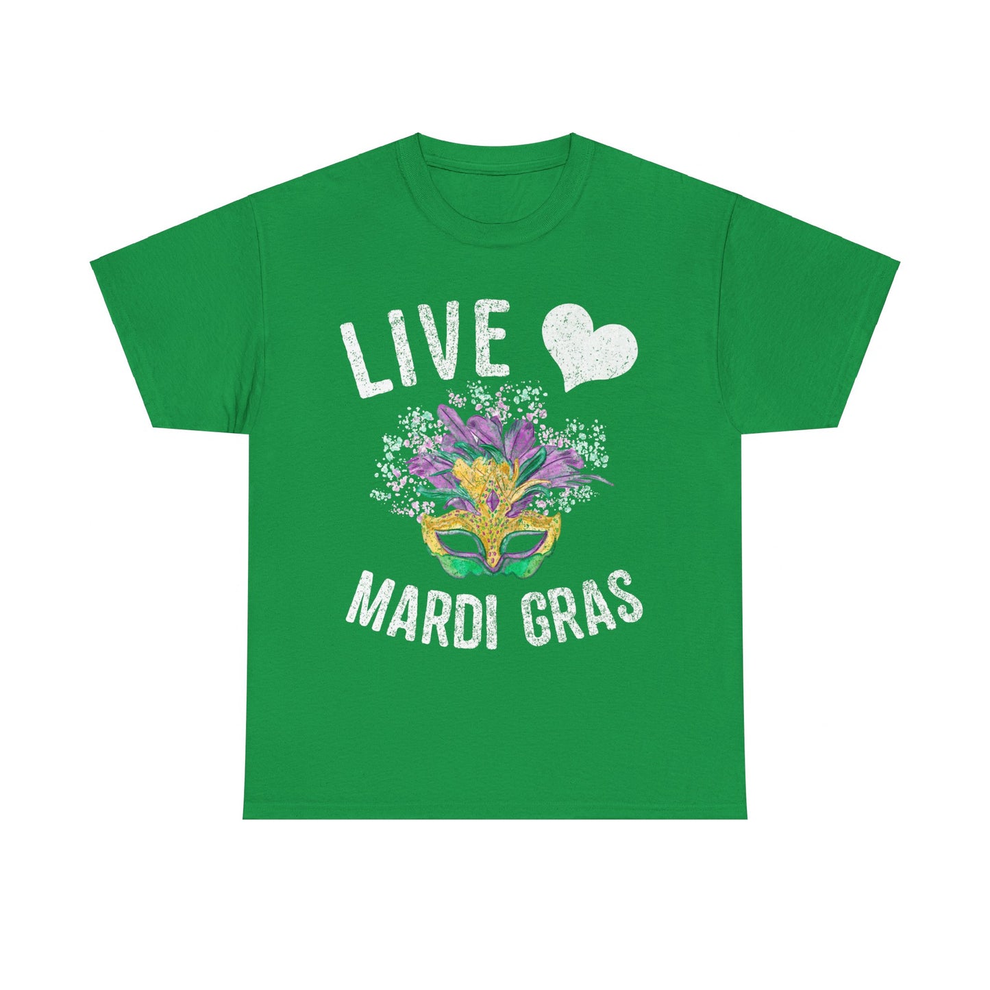 Live Love Mardi Gras Unisex Graphic T-Shirt, Sizes S-5XL