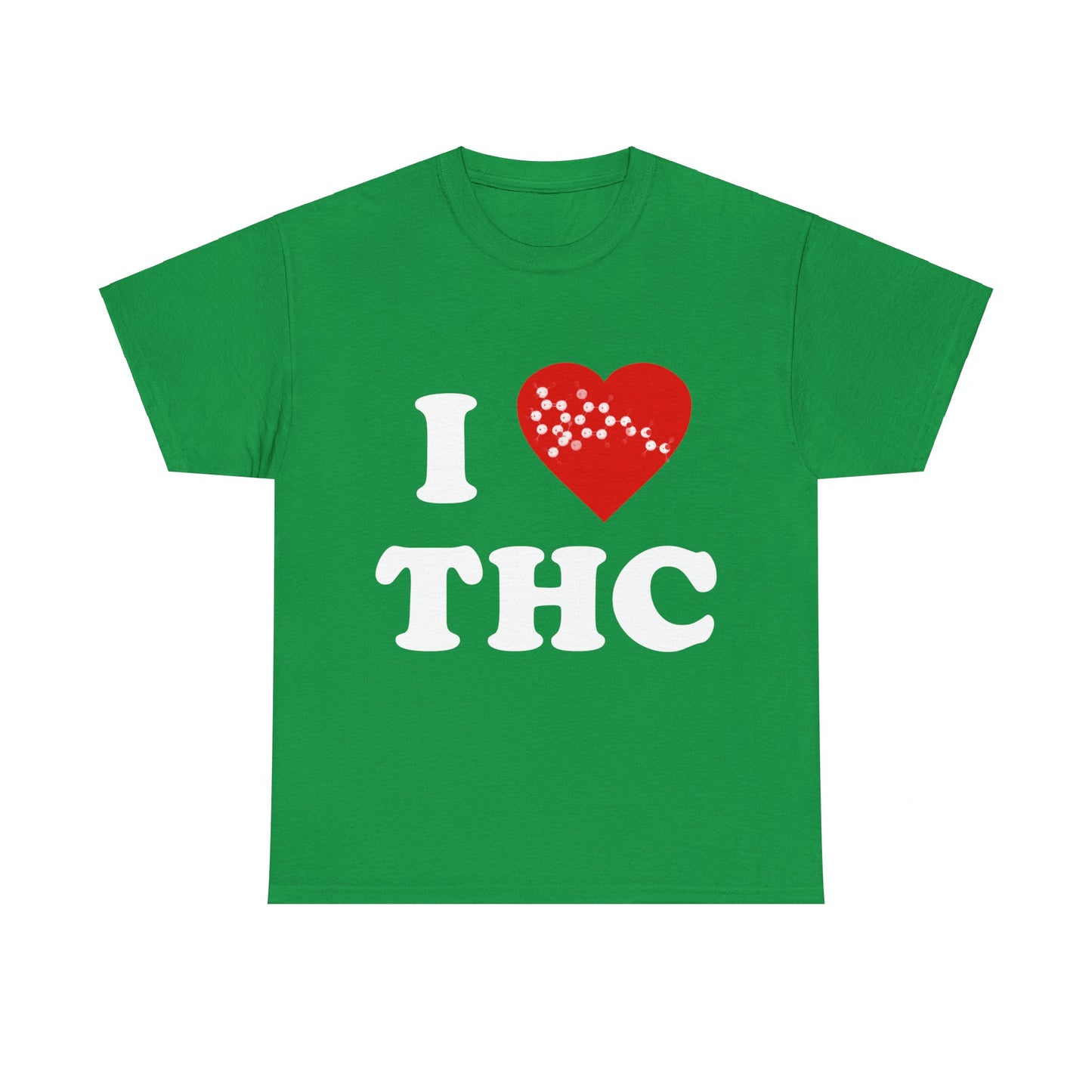 I Love THC Weed 420 Unisex Graphic T-Shirt, Sizes S-5XL