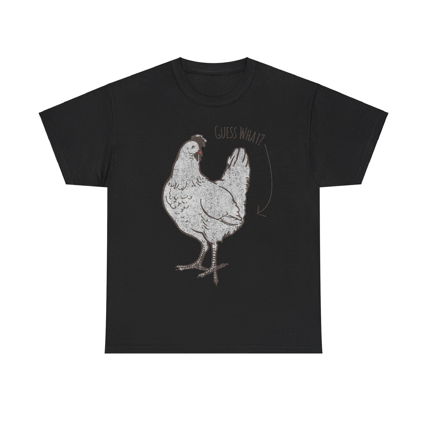 Guess What Chicken Butt Joke Unisex Graphic T-Shirt, Sizes S-5XL