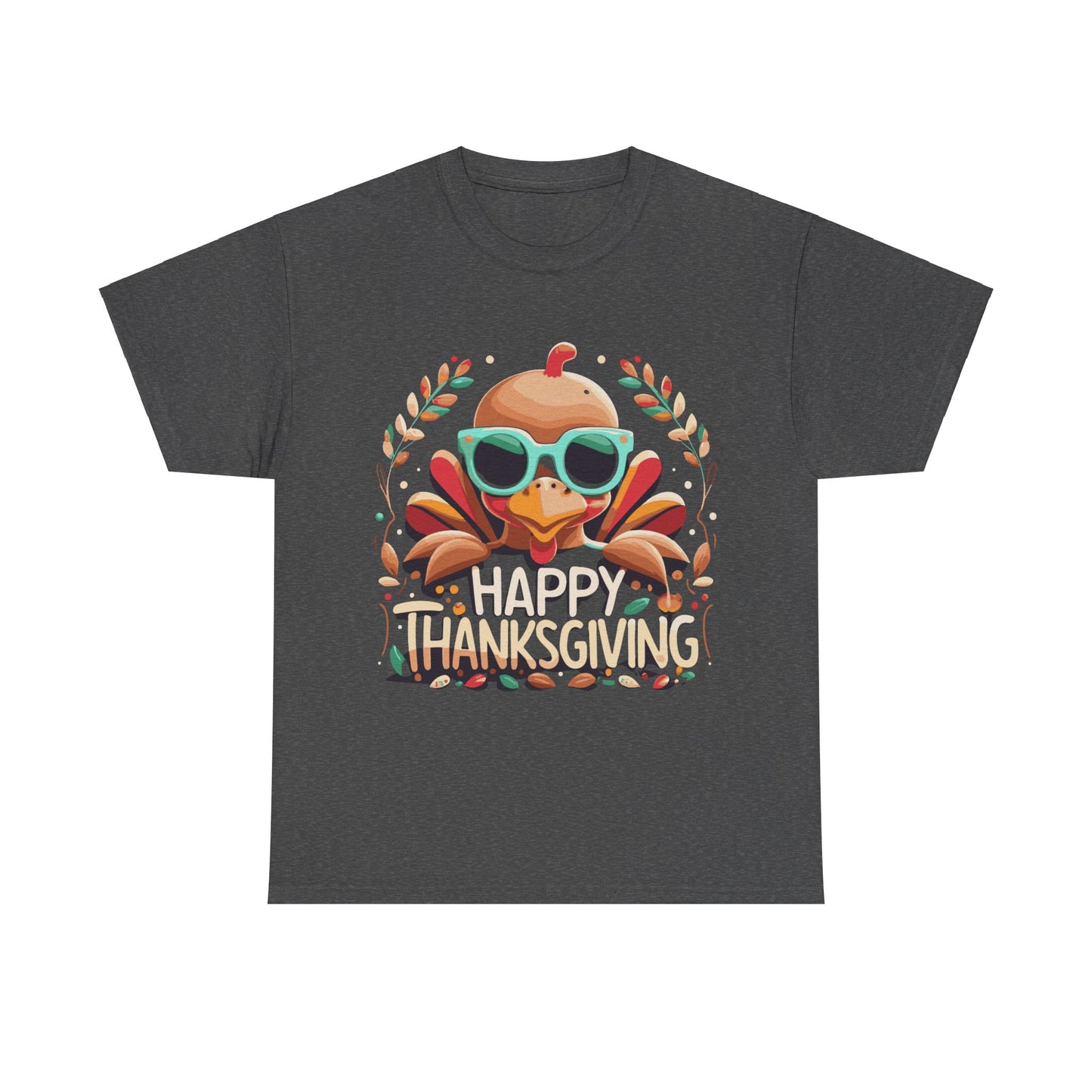 Happy Thanksgiving Turkey Unisex Graphic T-Shirt, Sizes S-5XL