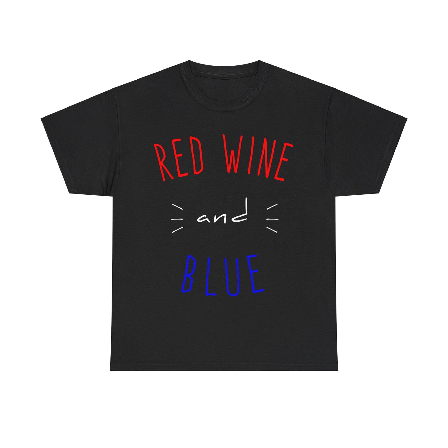 Red Wine And Blue Unisex Graphic T-Shirt, Sizes S-5XL