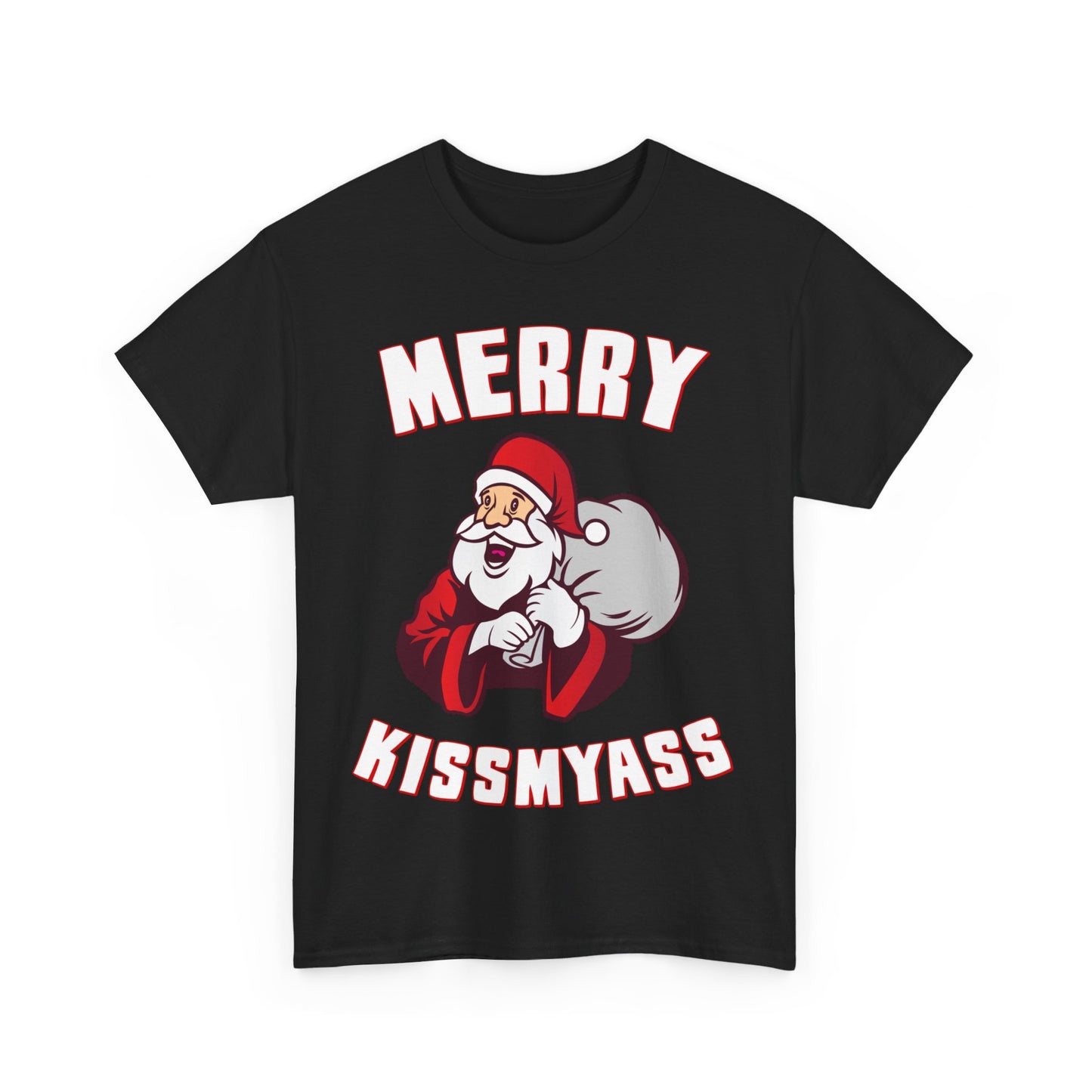 Merry Kissmyass Funny Christmas Unisex Graphic T-Shirt, Sizes S-5XL