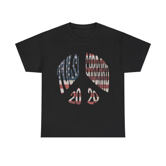 Tulsi Gabbard Peace in 2020 US Flag Unisex Graphic T-Shirt, Sizes S-5XL