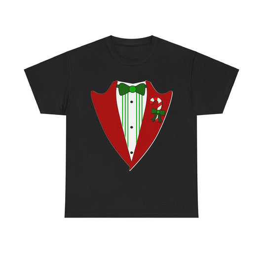 Christmas Party Tuxedo Unisex Graphic T-Shirt, Sizes S-5XL