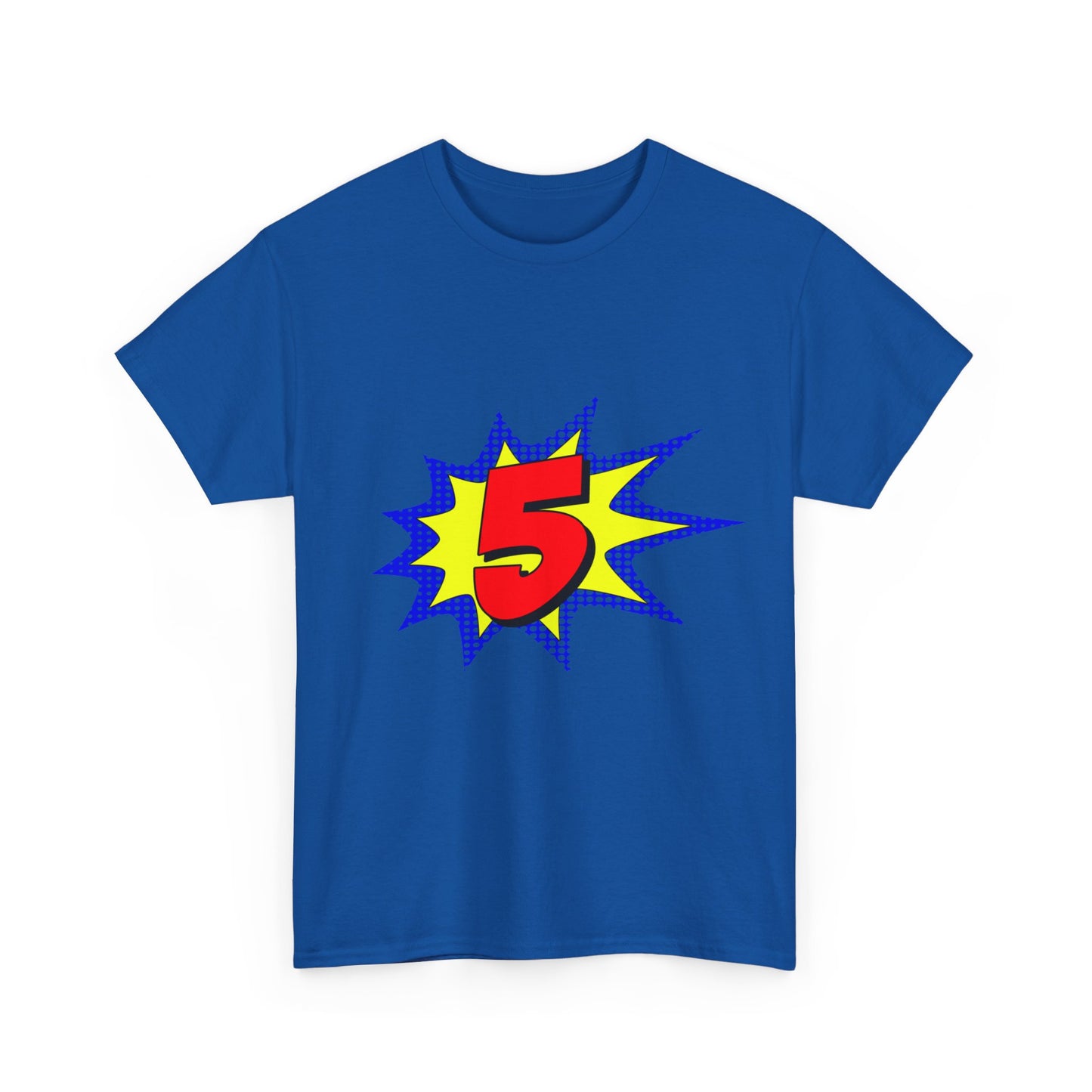 Superhero 5 Years Old Birthday Unisex Graphic T-Shirt, Sizes S-5XL