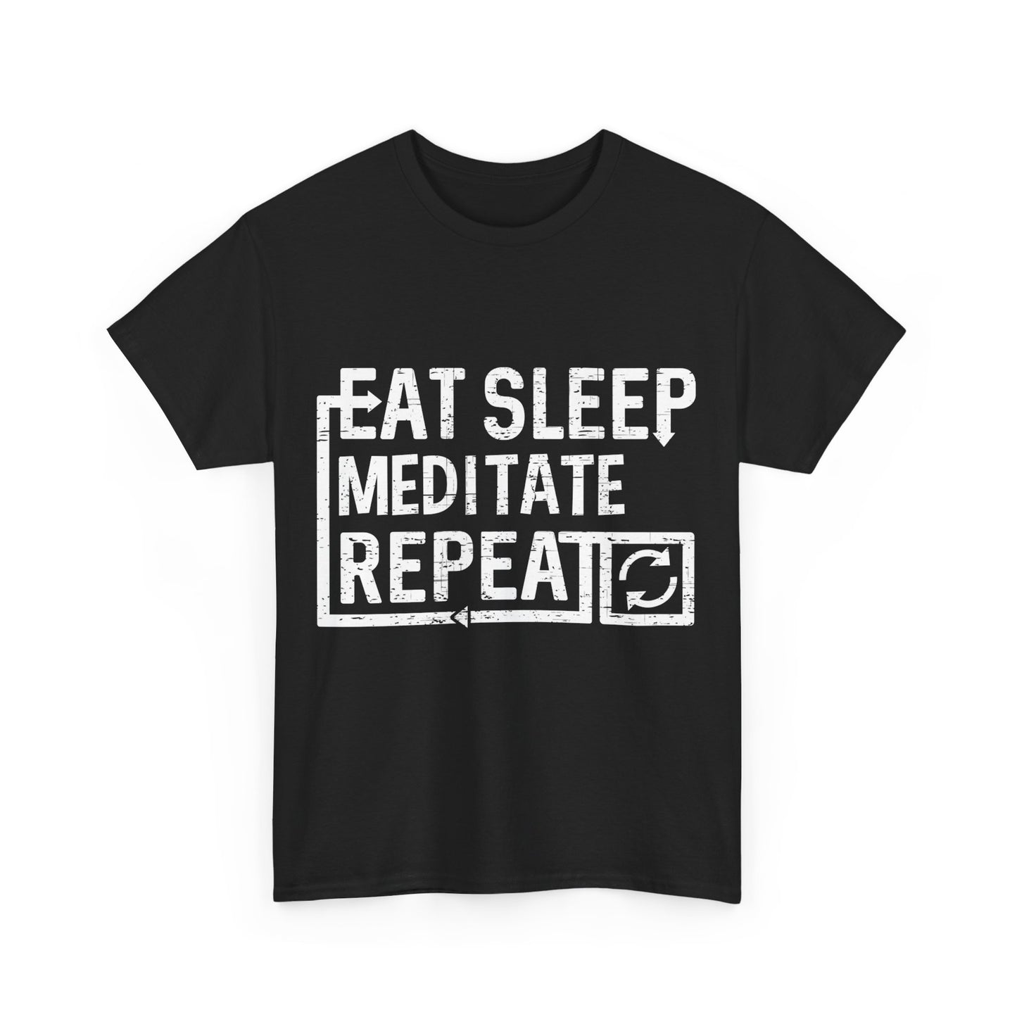 Eat Sleep Meditate Unisex Graphic T-Shirt, Sizes S-5XL