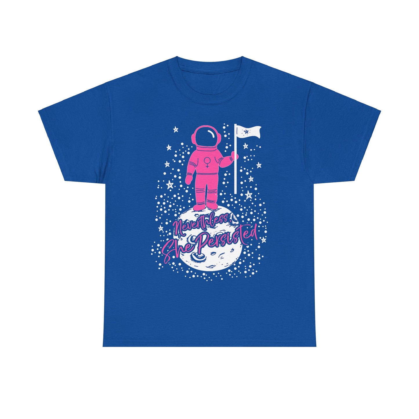 First Female Astronaut on Moon Nevertheless She Persisted Unisex Graphic T-Shirt, Sizes S-5XL