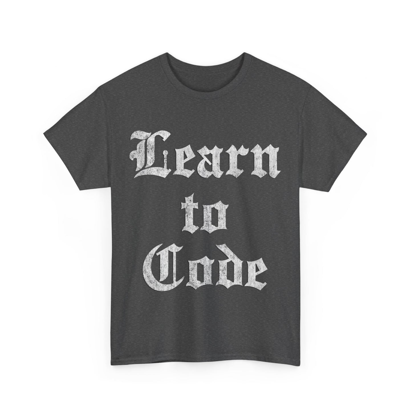 Learn to Code Unisex Graphic T-Shirt, Sizes S-5XL