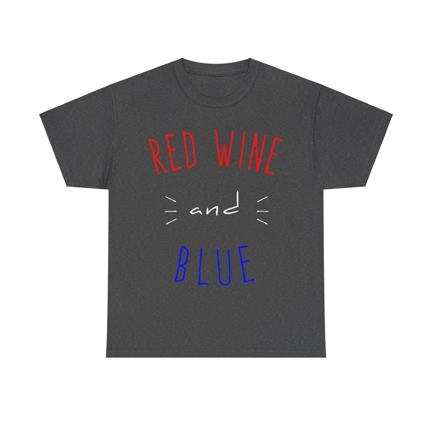 Red Wine And Blue Unisex Graphic T-Shirt, Sizes S-5XL