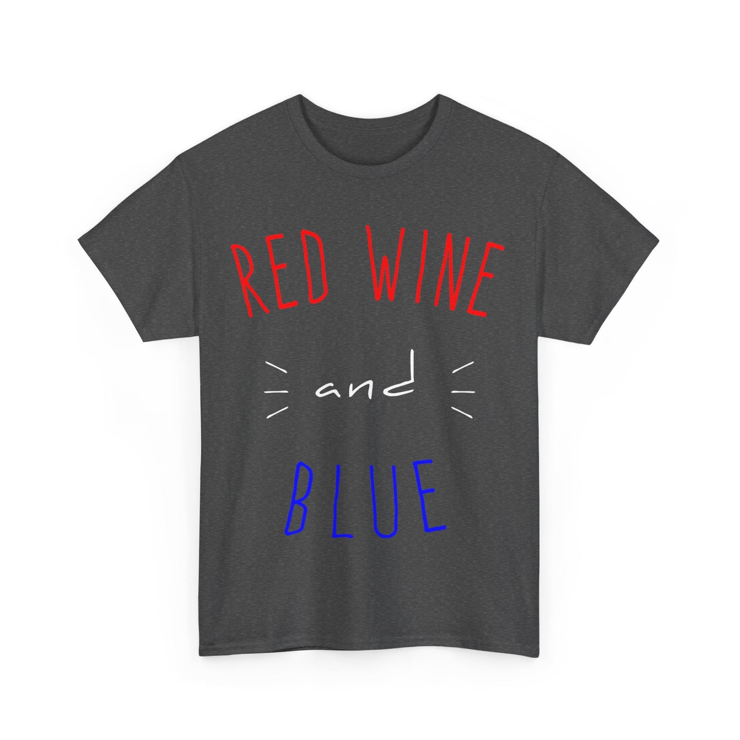 Red Wine And Blue Unisex Graphic T-Shirt, Sizes S-5XL