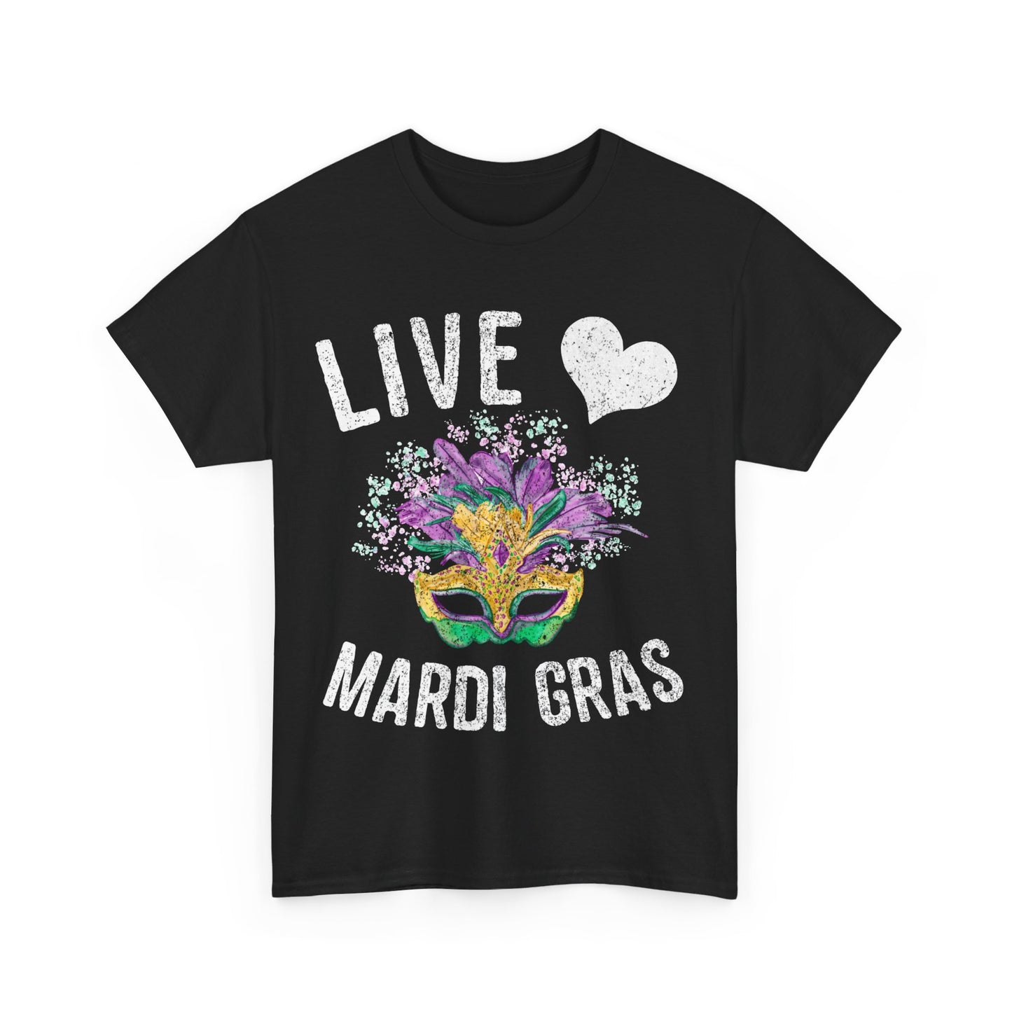 Live Love Mardi Gras Unisex Graphic T-Shirt, Sizes S-5XL