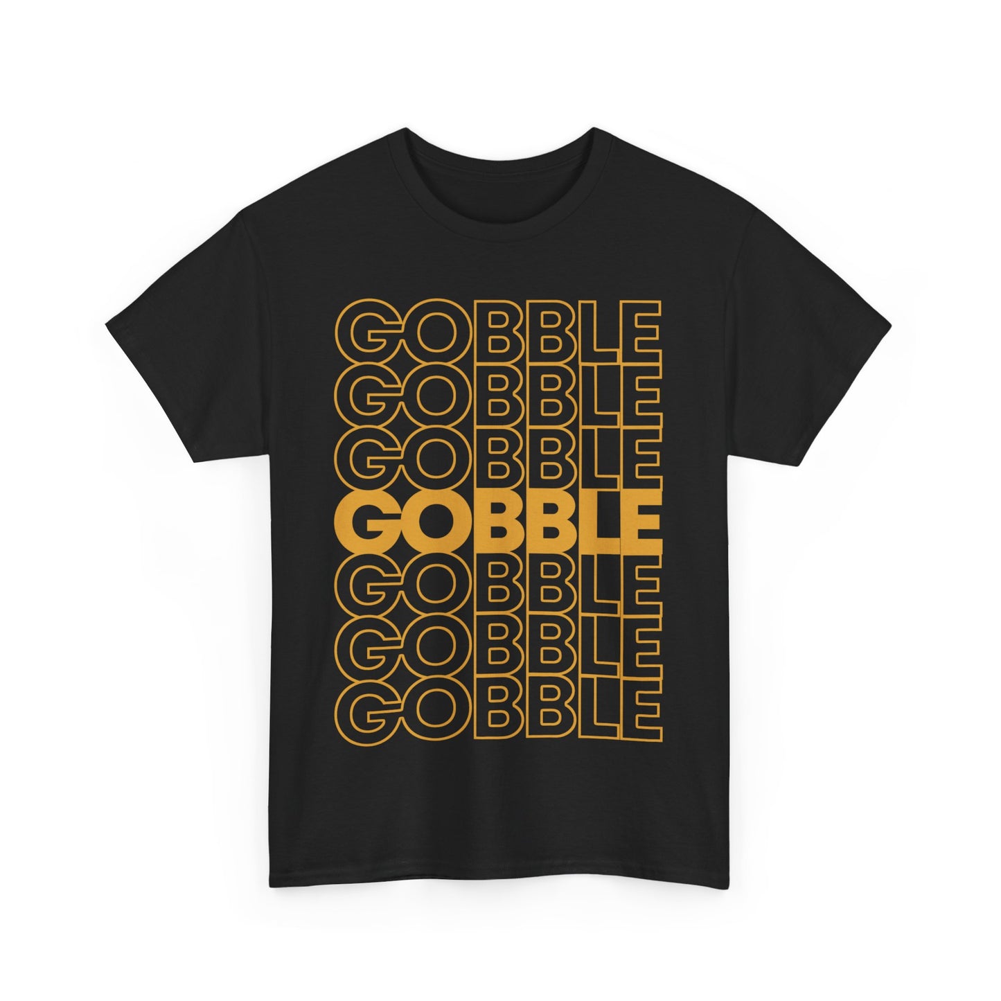 Retro Gobble Gobble Thanksgiving Turkey Unisex Graphic T-Shirt, Sizes S-5XL