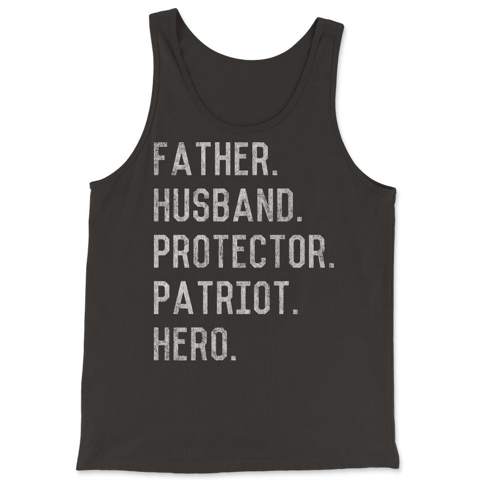 Father Husband Protector Patriot - Tank Top - Black