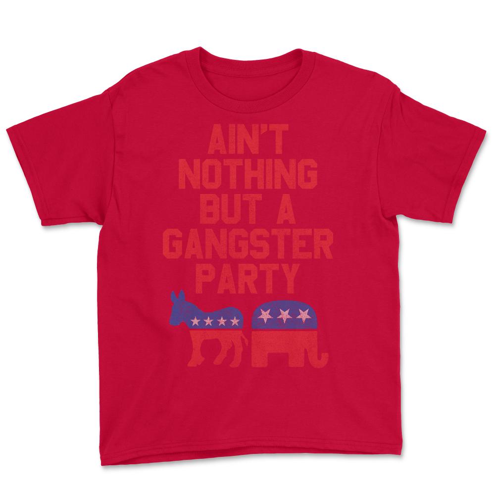 Gangsta Party Retro Independent Libertarian - Youth Tee - Red