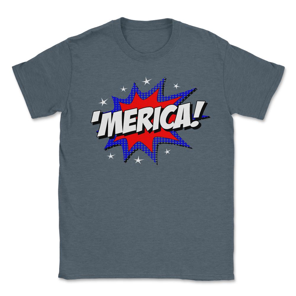 'Merica America - Unisex T-Shirt - Dark Grey Heather