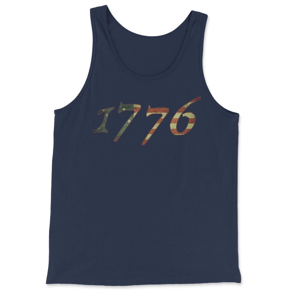 1776 Declaration of Independence US Flag - Tank Top - Navy