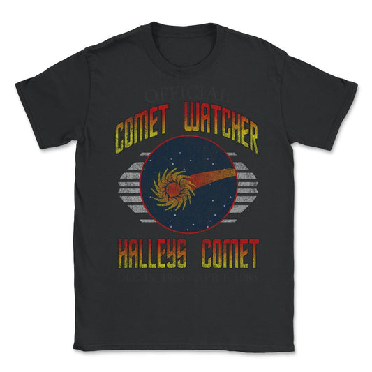 Comet Watcher Retro - Unisex T-Shirt - Black
