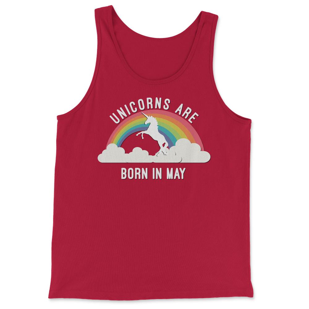 Unicorns Are Born In May - Tank Top - Red