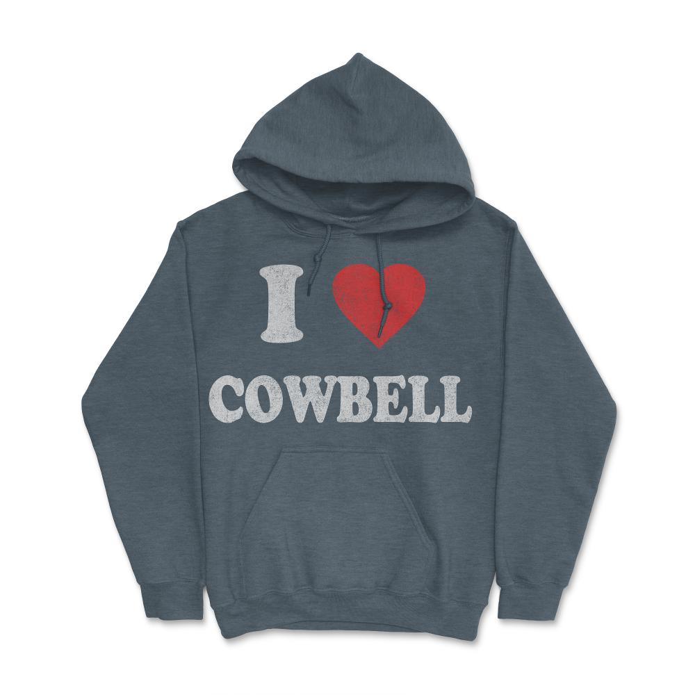 I Love Cowbell Retro - Hoodie - Dark Grey Heather