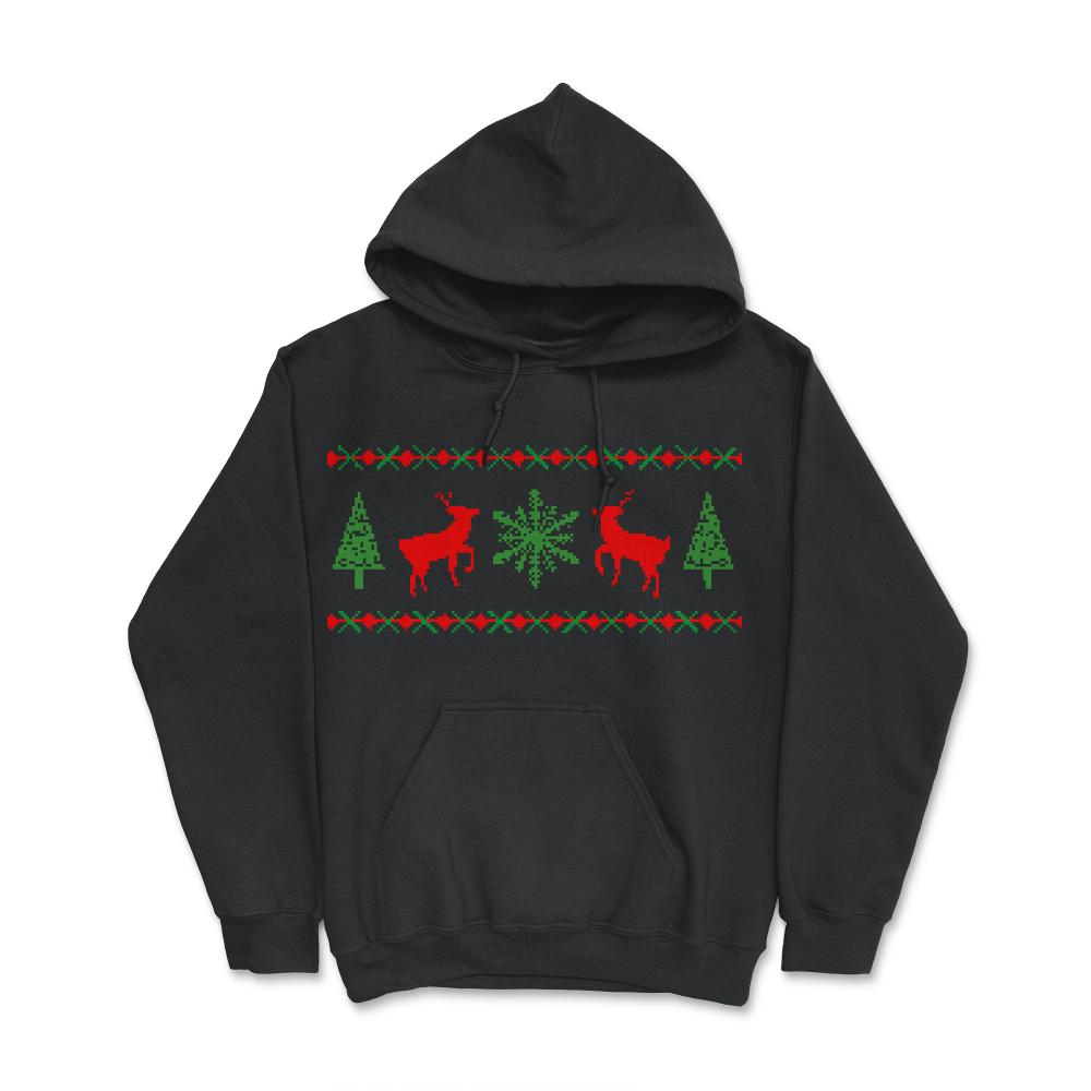 Classic Ugly Christmas Sweater - Hoodie - Black