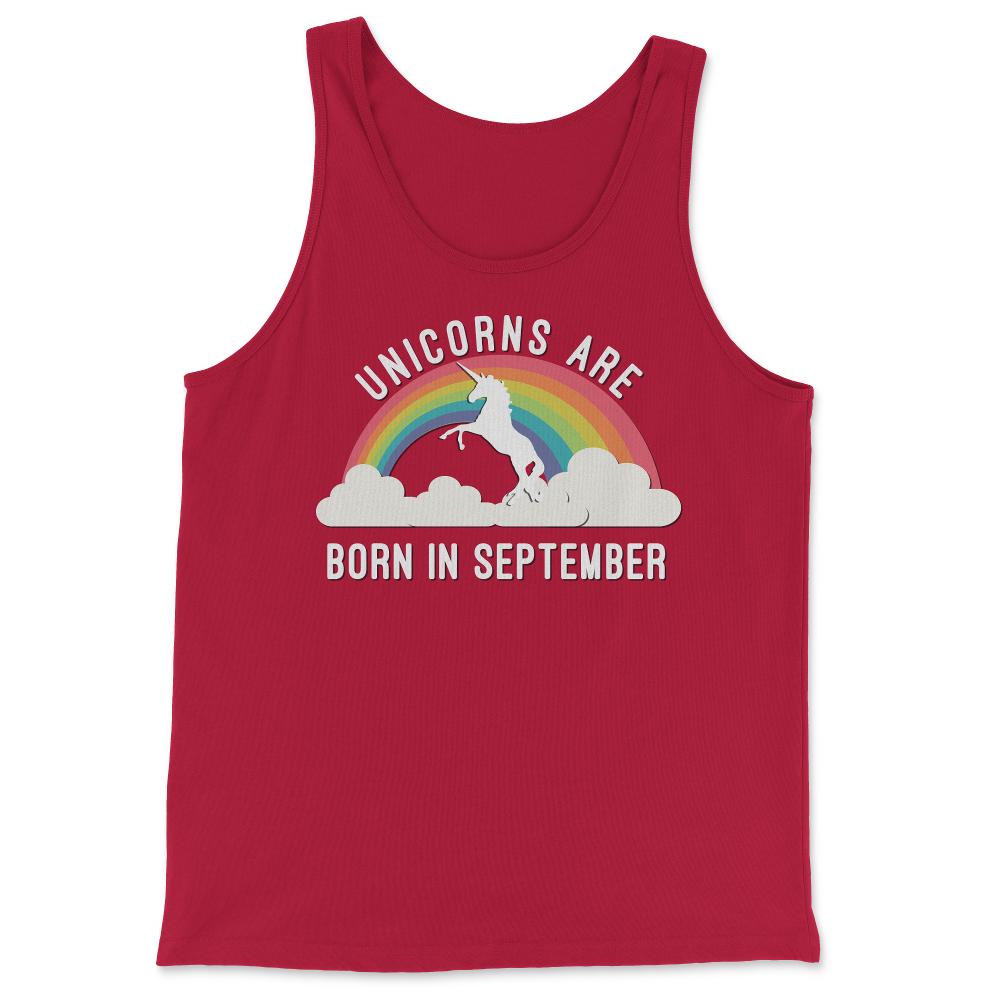 Unicorns Are Born In September - Tank Top - Red