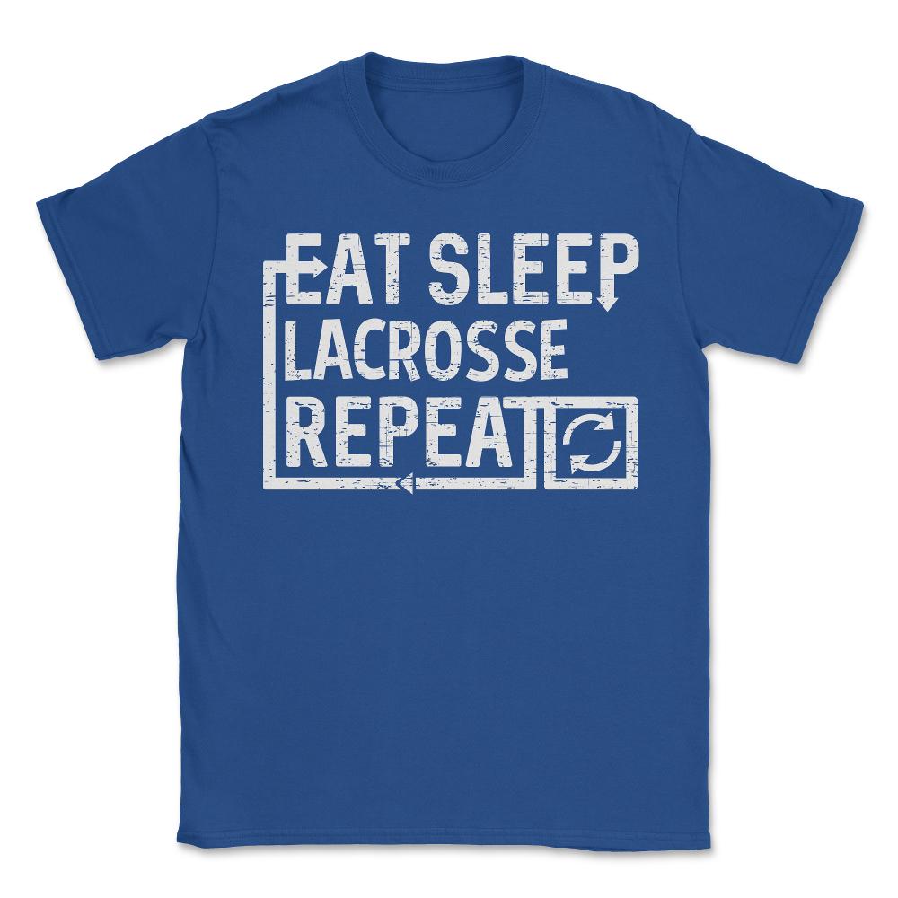 Eat Sleep Lacrosse - Unisex T-Shirt - Royal Blue