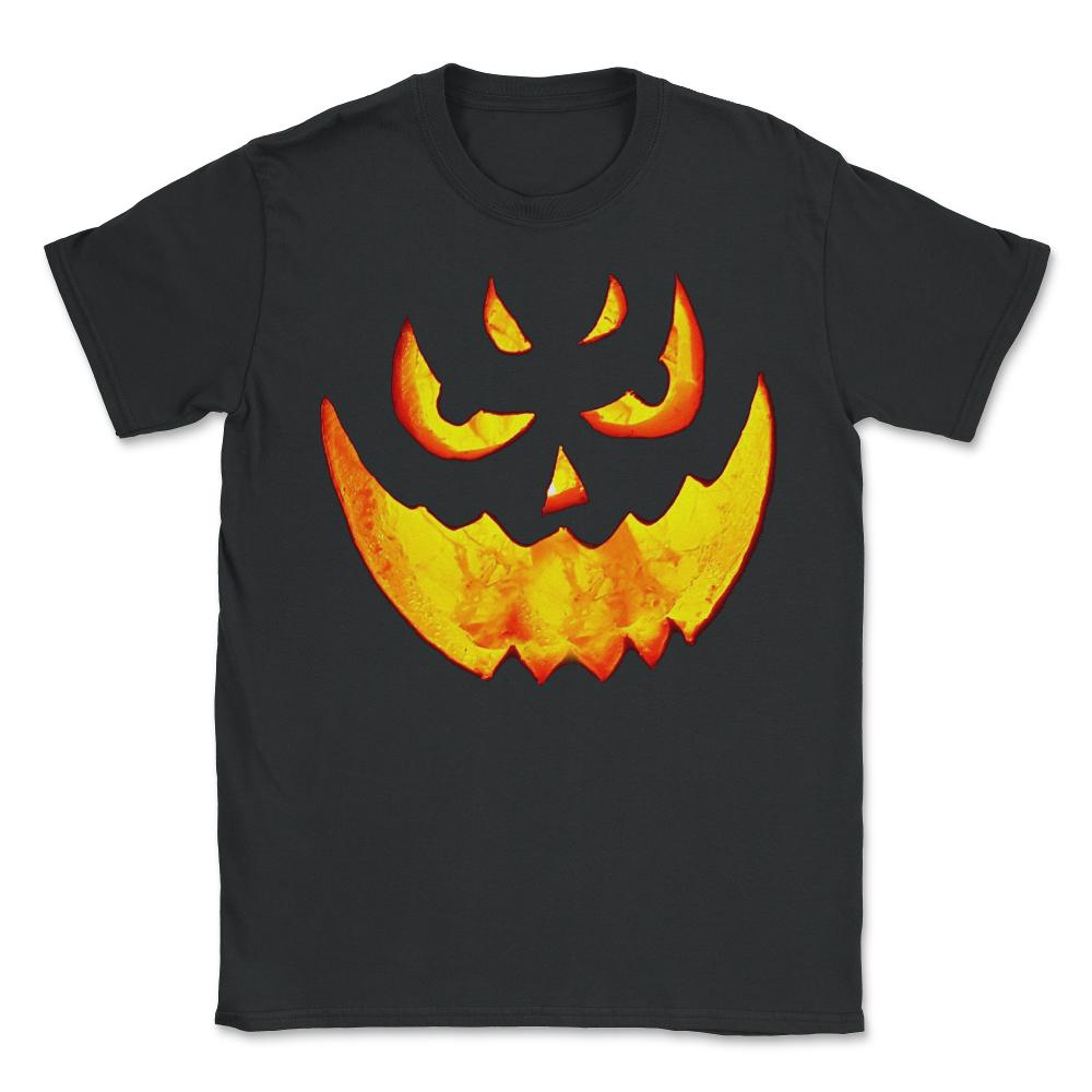 Scary Glowing Pumpkin Halloween Costume - Unisex T-Shirt - Black