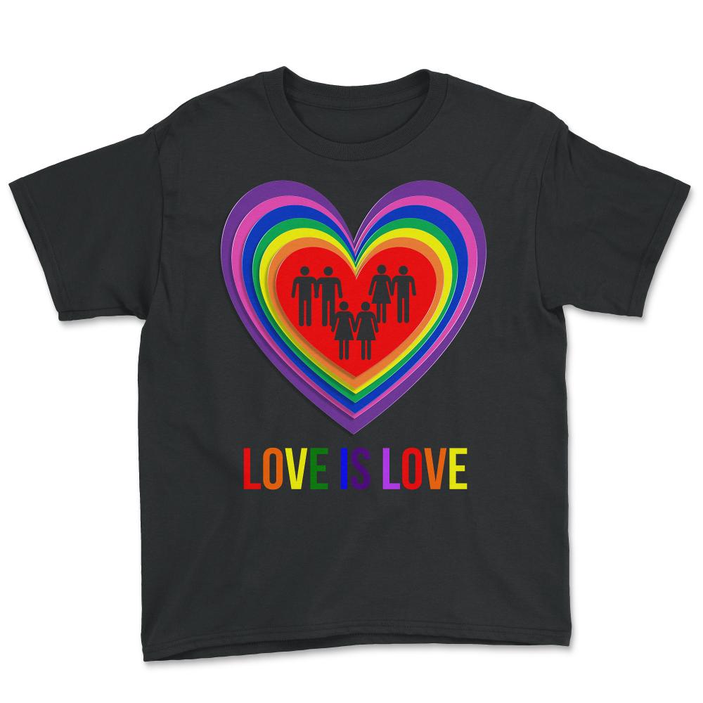 Love Is Love LGBTQ - Youth Tee - Black