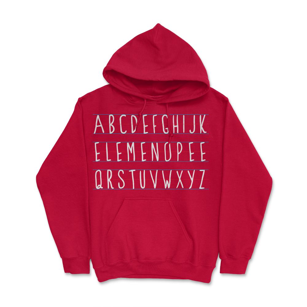 Alphabet Elemeno - Hoodie - Red