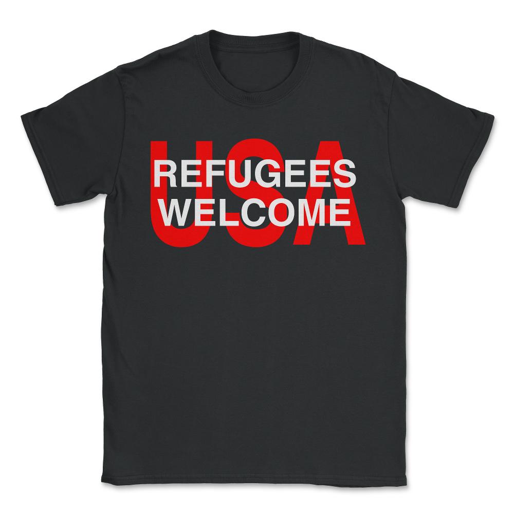 Syrian Refugees Welcome - Unisex T-Shirt - Black